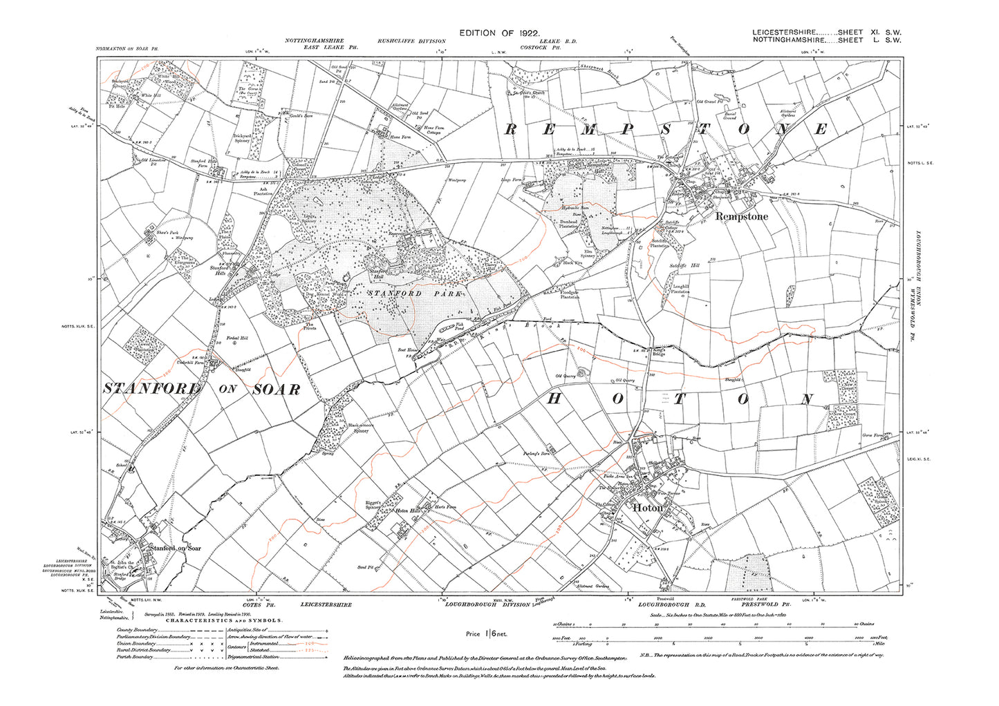 Hoton - Leicestershire in 1922 : 11SW