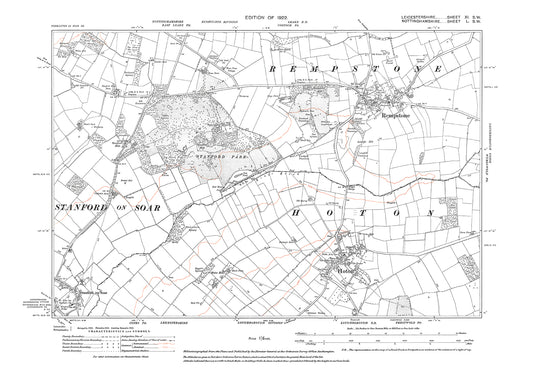 Hoton - Leicestershire in 1922 : 11SW