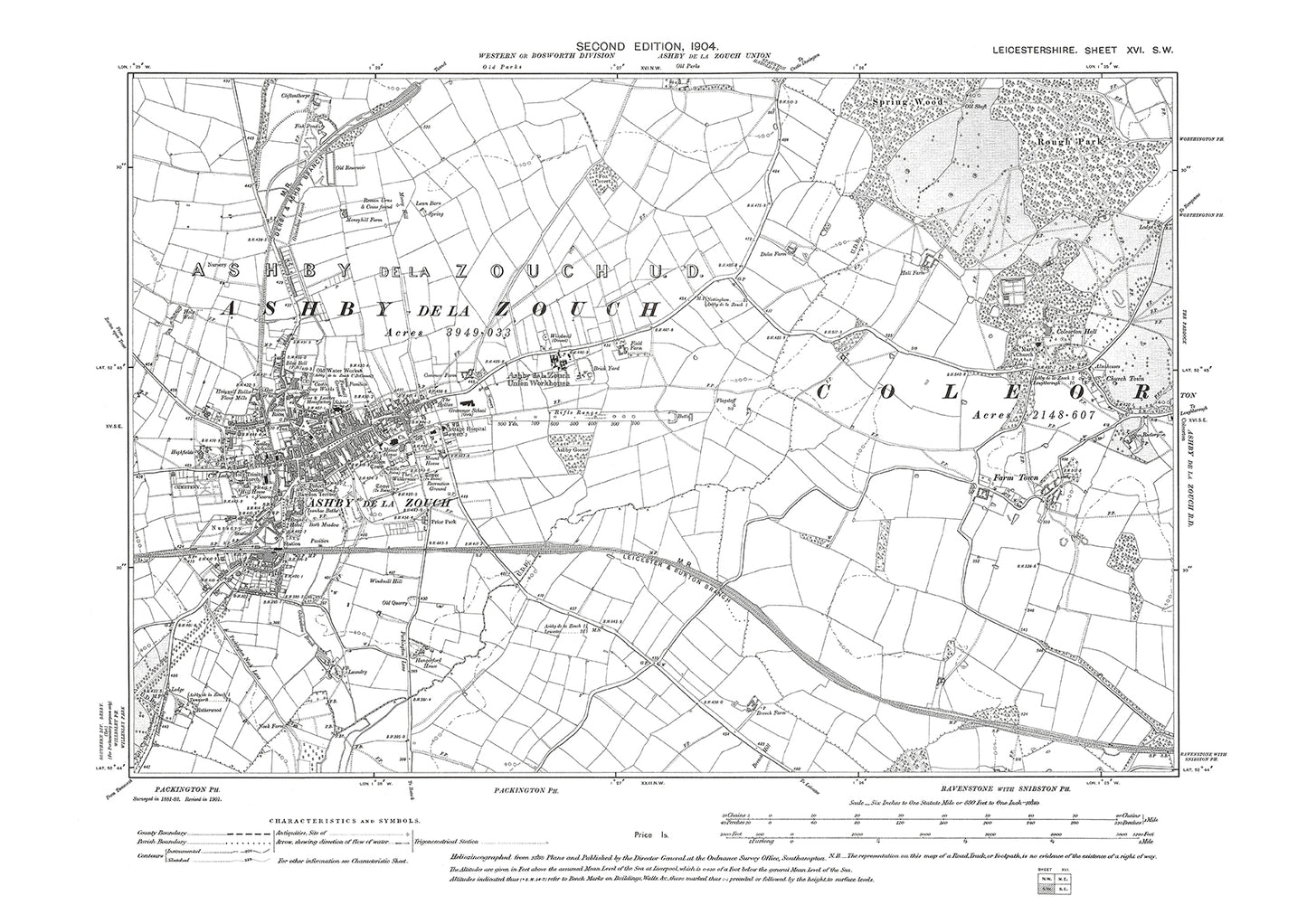 Ashby de la Zouch - Leicestershire in 1904 : 16SW