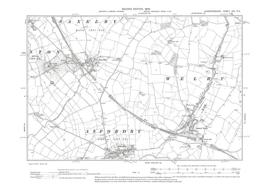 Ashfordby (north), Saxelby, Holwell Works - Leicestershire in 1904 : 19NE