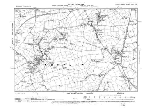 Ibstock, Whitehill, Ellistown - Leicestershire in 1904 : 23SE