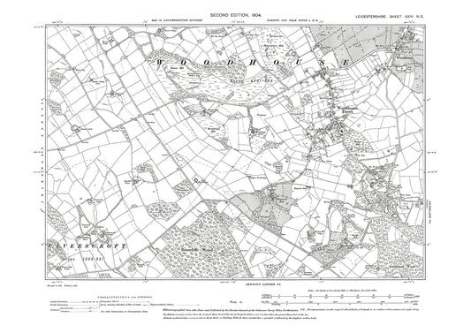 Woodhouse Eaves, Woodhouse (south) - Leicestershire in 1904 : 24NE