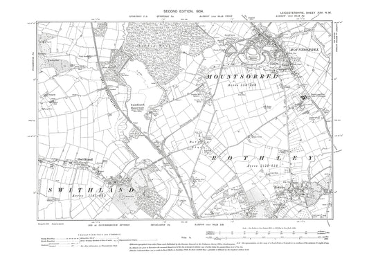 Mountsorrel, Rothley, Swithland - Leicestershire in 1904 : 25NW