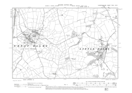 Great Dalby, Little Dalby - Leicestershire in 1904 : 27NW