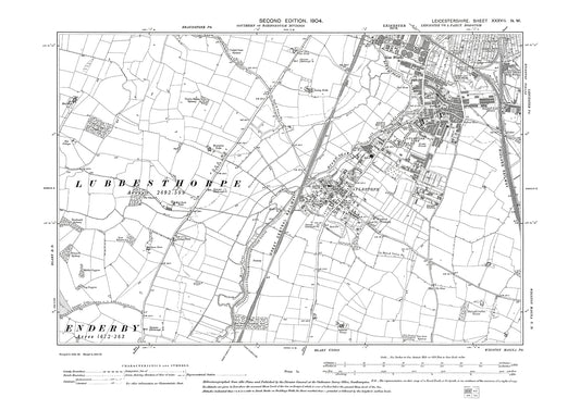 Leicester (southwest), Aylestone - Leicestershire in 1904 : 37NW