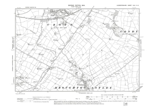 Primethorpe, Croft (south) - Leicestershire in 1904 : 43NE