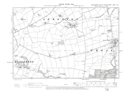 Great Ponton, Wyville, Lincolnshire in 1905 : 122SE