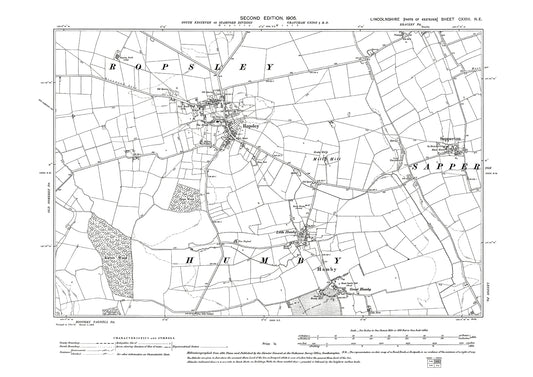 Ropsley, Sapperton, Humby, Lincolnshire in 1905 : 123NE