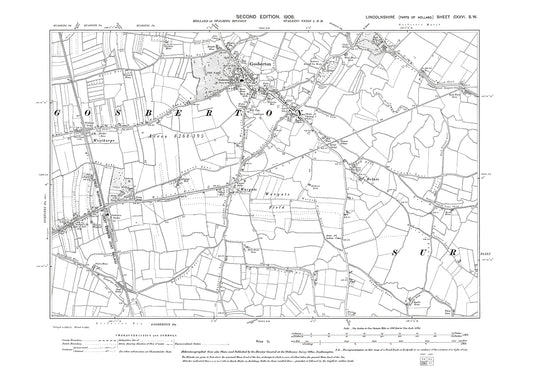 Gosberton, Wargate, Westhorpe, Lincolnshire in 1906 : 126SW