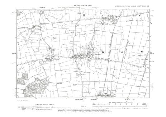 Morton, Hacconby, Dyke (north), Lincolnshire in 1905 : 132SE