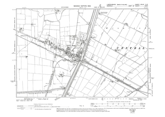 Sutton Bridge, Lincolnshire in 1905 : 144NE