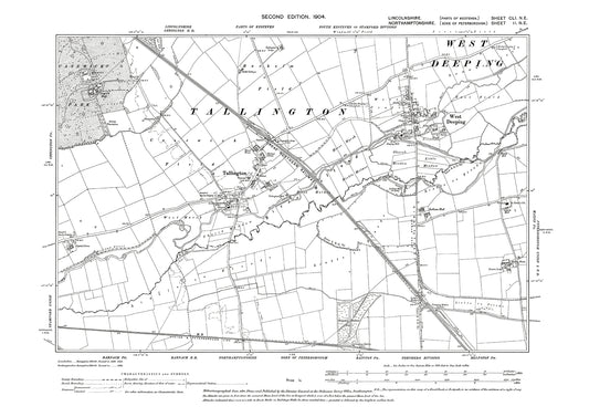 Tallington, West Deeping, Lincolnshire in 1904 : 151NE