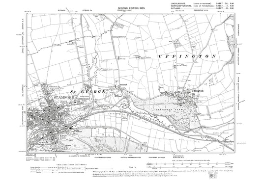 Stamford, Uffington, Lincolnshire in 1905 : 151NW