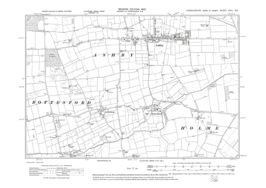 Ashby, Bottesford, Yaddlethorpe, Lincolnshire in 1907 : 18SE