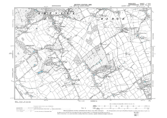 Shenley, Ridge, Greenstreet Hill, Middlesex in 1898 : 1SW