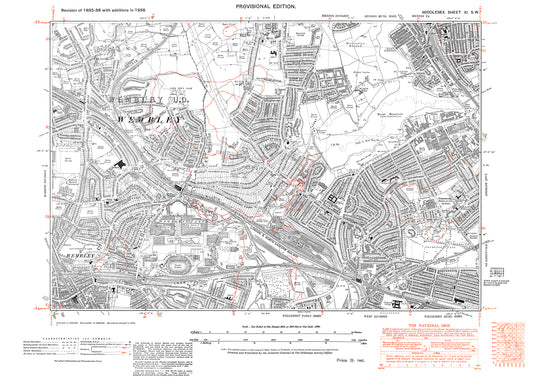 Wembley, Neasden, West Hendon, Middlesex in 1938 : 11SW