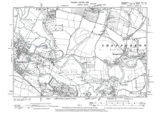 Chertsey (east), Shepperton, Wybridge (north), Middlesex in 1899 : 24SE