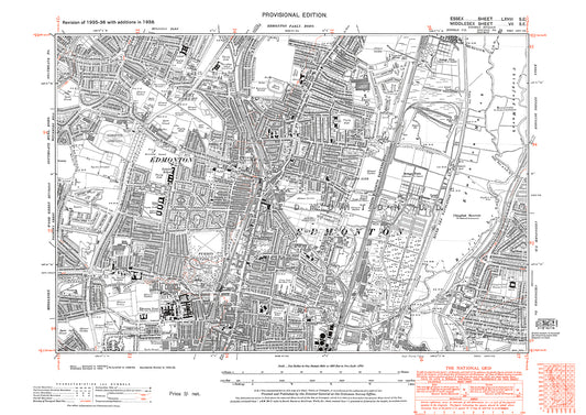 Edmonton, Chingford (west), Middlesex in 1938 : 7SE