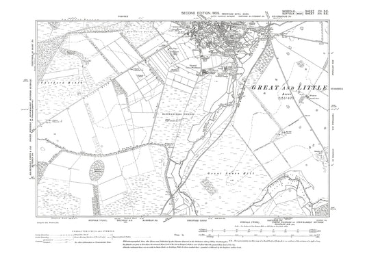 Thetford, Norfolk in 1905: 102SE