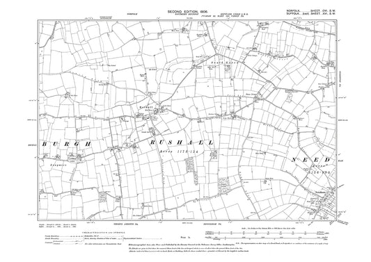 Rushall, Norfolk in 1906: 106SW