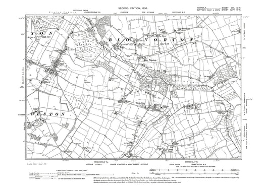 Blo Norton, Norfolk in 1905: 109NW