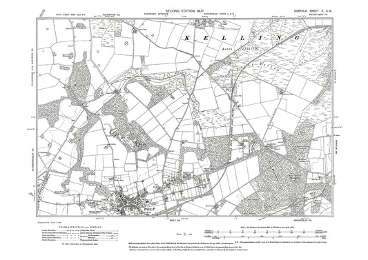 Holt, Kelling, Norfolk in 1907: 10SW