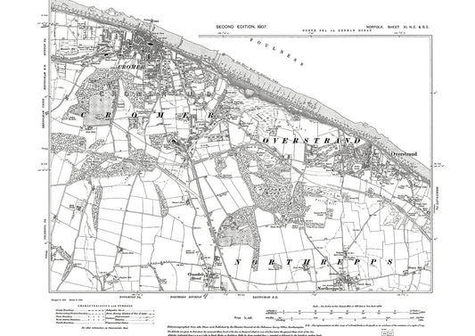 Cromer, Overstrand, Northrepps, Norfolk in 1907: 11NE