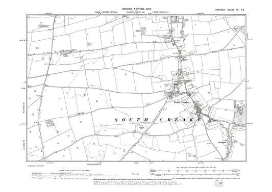 South Creake, Norfolk in 1906: 15NE