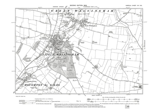 Walsingham, Houghton St Giles, Norfolk in 1906: 16NE