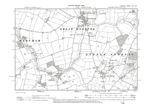 Great Snoring, Little Snoring, Norfolk in 1906: 16SE