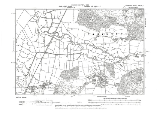 Castle Rising, North Wootton, Norfolk in 1906: 22SE