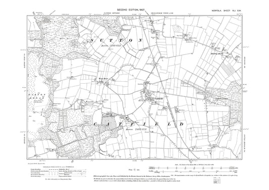 Catfield, Sutton, Hickling Heath, Norfolk in 1907: 41SW