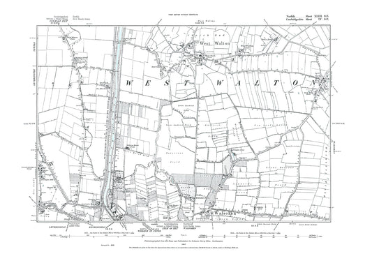 West Walton, Walsoken, Norfolk in 1887: 43SE