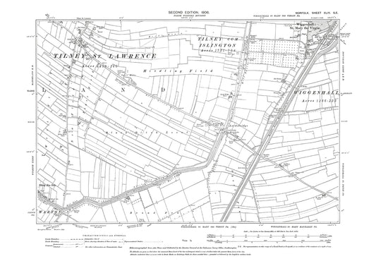 Tilney, Wiggenhall St Mary Virgin, Norfolk in 1906: 44SE