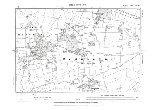 Middleton, North Runcton, Norfolk in 1906: 45NE