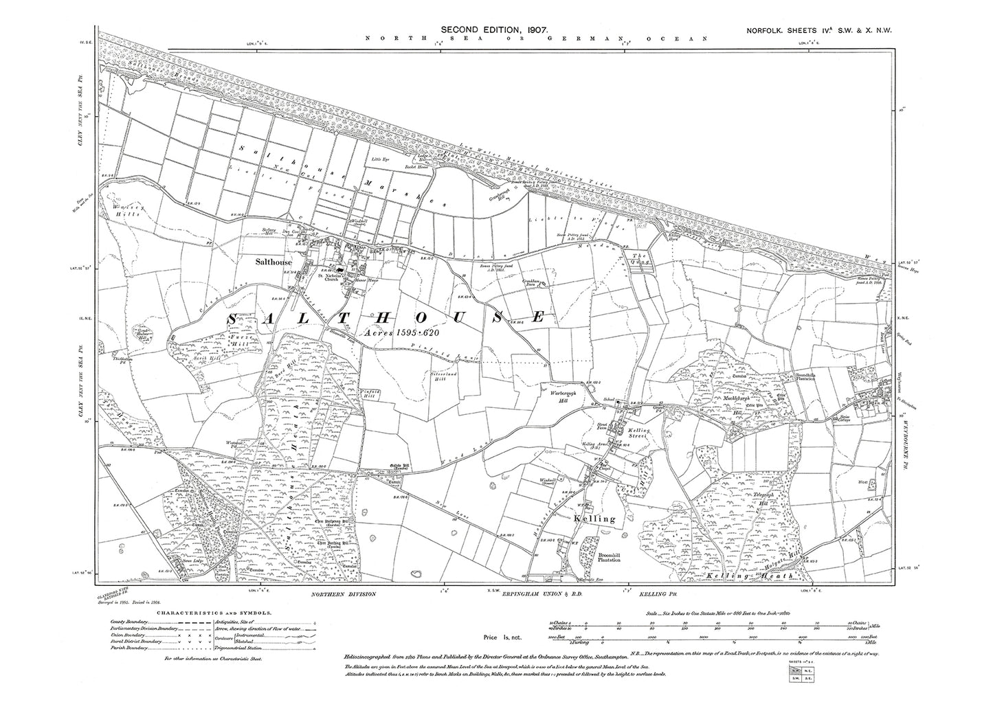 Salthouse, Weybourne, Norfolk in 1907: 4aSW-10NW