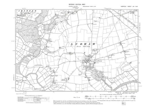 Ludham, Catfield, Sharp Street, Norfolk in 1907: 53NW