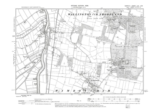 Wimbotsham, Stow Bardolph, Wallington Park, Norfolk in 1906: 57SW