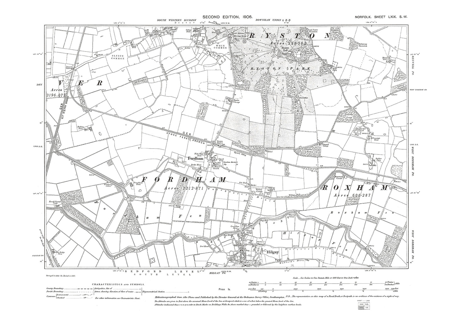 Denver, Fordham, Hilgay, Norfolk in 1906: 69SW