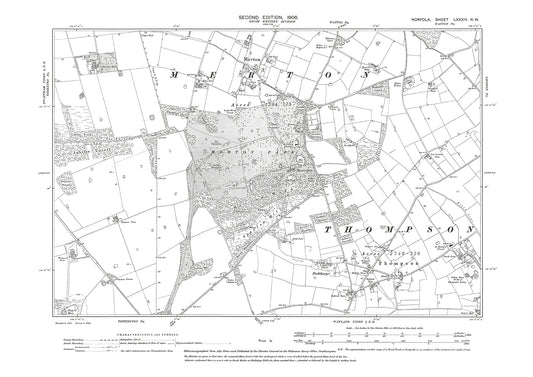 Merton, Thompson, Norfolk in 1906: 84NW