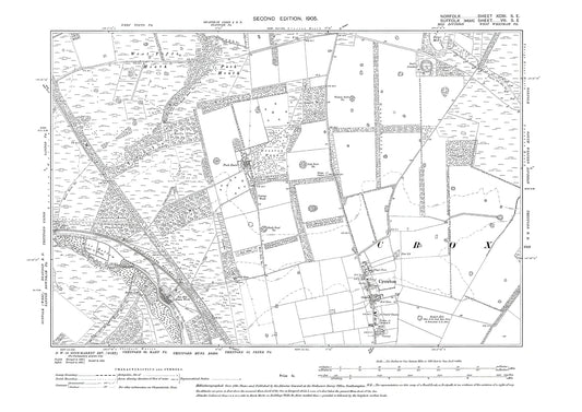 Croxton, Norfolk in 1905: 93SE