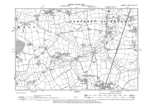 Forncett, Moulton, Norfolk in 1906: 96NE