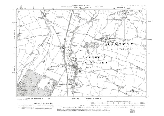 Armston, Barnwell St Andrew, Polebrook (south), Northamptonshire in 1901: 19SW