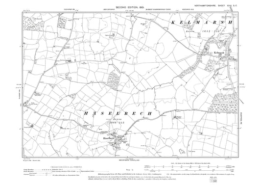 Haselbech, Kelmarsh, Northamptonshire in 1901: 23SE