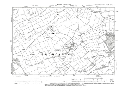 Loddington, Thorpe Malsor, Orton, Northamptonshire in 1901: 24SE