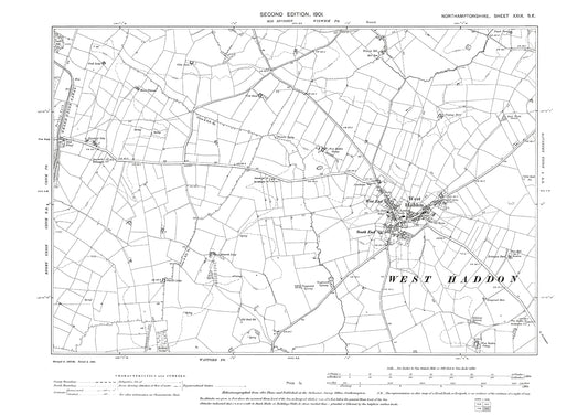 West Haddon, Northamptonshire in 1901: 29SE
