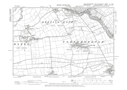 Deeping, Maxey, Northborough, Northamptonshire in 1901: 3NW