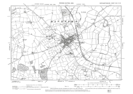 Daventry, Northamptonshire in 1900: 43NW