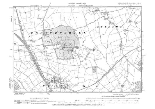 Roade, Courteenhall, Quinton, Northamptonshire in 1900: 52SW