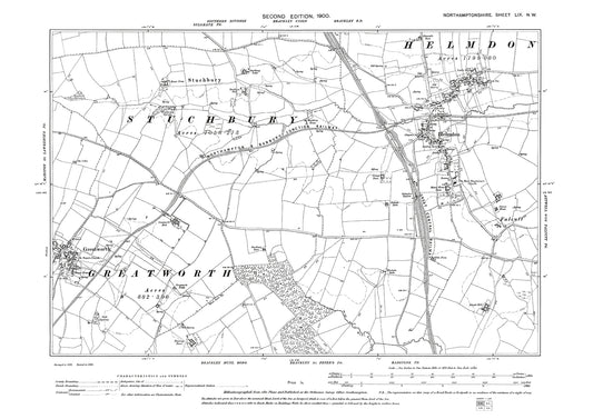 Helmdon, Greatworth, Northamptonshire in 1900: 59NW